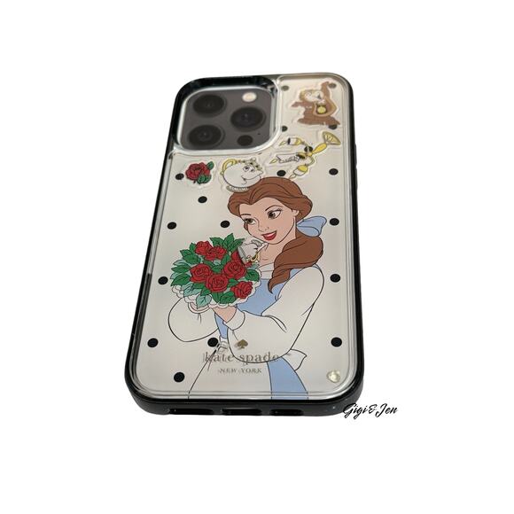 Kate Spade X Disney Beauty And The Beast Liquid iPhone 14 Pro Max Phone Case - Picture 3 of 7